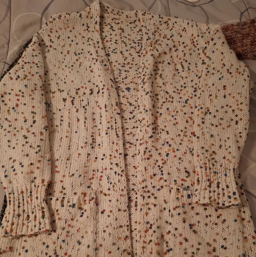 Blakeley Cream Confetti Cardigan XL